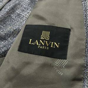 F☆ 高級ラグジュアリー服 '上質シルク100%使用' LANVIN ランバン 格子柄 ツイード生地 テーラードジャケット sizeST48-55 アウター 紳士服の画像8