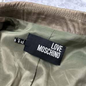 W ＊ 国内正規品 'ラグジュアリーウェア' LOVE MOSCHINO ラブモスキーノ 高品質 ストレッチ素材 ダブル ジャケット 42 レディース 婦人服の画像6