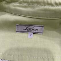 Z ■ 日本製 '高級感溢れる' LEILIAN レリアン 長袖 COTTON 薄手 ジップアップ ジャケット size7 上着 レディース 婦人服 アウター 古着 _画像6