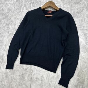 Z ■ 古着 '極上PURE CASHMERE100％' ブランド不明 カシミヤ WOOL ニット Vネック セーター size42 着心地抜群 レディース 婦人服 トップス