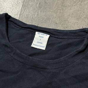 HH ☆ 人気モデル!! 'フランス製' agreable アグレアーブル 半袖 ポケット有り コットン100% Tシャツ カットソー size:2 メンズ トップスの画像6
