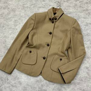 A ▼ 洗練されたデザイン!! '日本製' SCAPA スキャパ ウール混 ボタンダウン くるみボタン ジャケット size:38 レディース アウター beige