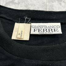 D ■ イタリア製 '高級感溢れる' GIANFRANCO FERRE ジャンフランコフェレ 半袖 SILK ニット Tシャツ / カットソー 48 古着 ビンテージ_画像5