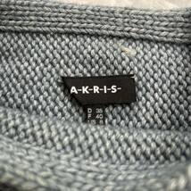 D ■ 洗礼されたデザイン '高級感溢れる' AKRIS アクリス 高品質 SILK × カシミヤ ニット ノースリーブ セーター 38 婦人服 トップス _画像5