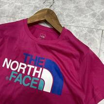 DD ■ 人気モデル '着心地抜群' THE NORTH FACE ノースフェイス 半袖 ロゴ入り クルーネック Tシャツ / カット XL 婦人服 トップス 古着_画像3