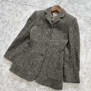 F ■ イタリア製 '洗礼されたデザイン' MARELLA マレーラ 高品質 カシミヤ混 WOOL 総柄 ジャケット size38 レディース 婦人服 アウター 