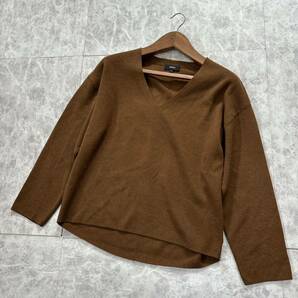 H ＊ 美品 '人気シルエット' Theory セオリー 高品質 WOOL & COTTON ニット 長袖 Vネック セーター S レディース 婦人服 トップスの画像2