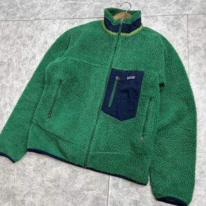 FF ■ 米国製 アウトドア '人気モデル' Patagonia パタゴニア 高品質 ジップアップ フリース ジャケット sizeM 上着 アウター 古着 USA製