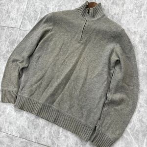 1円~ ＊ 'ラグジュアリーウェア' MONCLER モンクレール 高品質 WOOL ニット ハーフジップ セーター L メンズ 高級紳士服 トップス