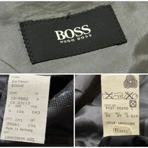 C ☆ 高級感溢れる!! '大きいサイズ' BOSS HUGO BOSS ヒューゴボス 上下 セットアップ WOOL100% スーツ 紳士服 ドイツ製 ジャケット&パンツの画像9