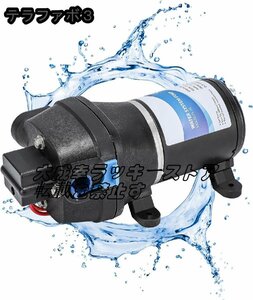 ダイヤフラム水ポンプ 給水 排水ポンプ 圧力スイッチ 自吸式ポンプ 12.5L/min 最大揚程25ｍ RV、ヨット 濾過器と四つのコネクタ付き(24V)