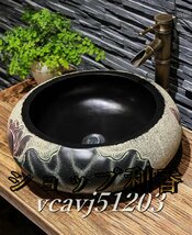 ◆新品◆洗面ボウル 洗面化粧台 洗面台 家庭用 手洗台 手洗いボウル シンク 庭 インテリア 蛇口・排水金具付き_画像3