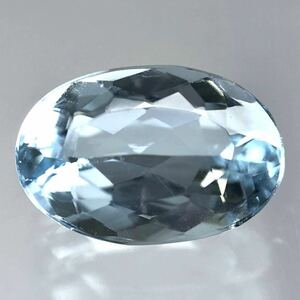 (天然アクアマリン1.903ct)a 約9.5×6.4mmソーティング付 ルース 裸石 宝石 ジュエリーaquamarine i