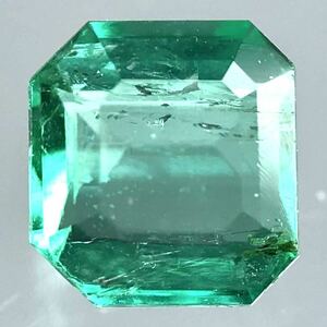 (天然エメラルド0.547ct)a約5.1×4.8mmソーティング付 ルース 裸石 宝石 ジュエリーjewerly emerald i