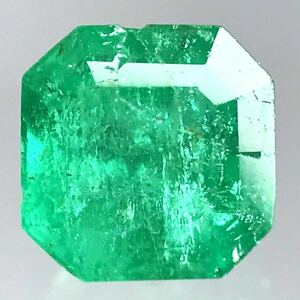 (天然エメラルド0.595ct)a約5.0×5.0mmソーティング付 ルース 裸石 宝石 ジュエリーjewerly emerald i