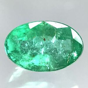 (天然エメラルド0.473ct)a約6.0×3.9mmソーティング付 ルース 裸石 宝石 ジュエリーjewerly emerald i