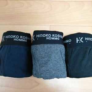 L　ヒロココシノ　ボクサーブリーフ ボクサーパンツ3枚　前開き メンズ紳士　アンダーウェア　インナー肌着下着　HIROKO KOSHINO HOMMe