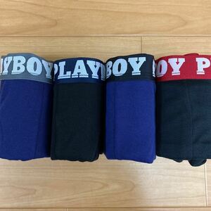 LL プレイボーイ PLAYBOY ボクサーパンツ ボクサーブリーフ4枚 前開き メンズ 紳士 アンダーウェア インナー 肌着 下着 レナウンインクス