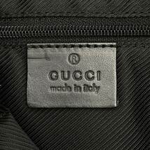 GUCCI グッチ 001・4095 ハンドバッグ 2way ショルダーバッグ バンブー ブラック GGライン GGキャンバス レザー レディース_画像7