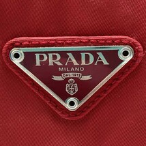 プラダ トートバッグ ハンドバッグ レッド ナイロン レディース トライアングルロゴ 三角ロゴ PRADA_画像8