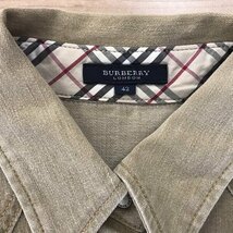 『USED』 BURBERRY LONDON バーバリーロンドン デニムシャツジャケット デニムジャケット ベージュ系_画像9