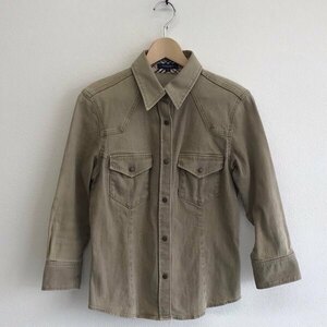 『USED』 BURBERRY LONDON バーバリーロンドン デニムシャツジャケット デニムジャケット ベージュ系