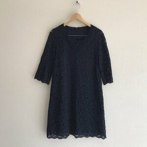 『USED美品』 Cour Carre an KOOS クールカレアンコース レースワンピース ワンピース ネイビー