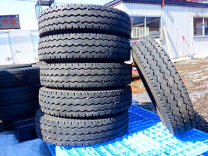 6本　ダンロップ 夏タイヤ リブラグ ダンプ　SP520　225/80R17.5 123/122L LT #2 4トン車 引き取り歓迎/北海道旭川近郊