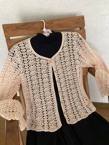 * hand-knitted * length .. cardigan 