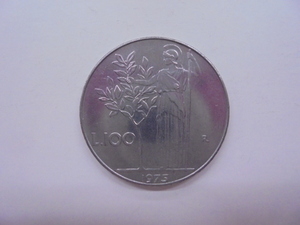 【外国銭】イタリア 100リラ 1975年 古銭 硬貨 コイン