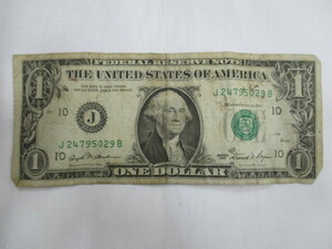 【外国札】アメリカ 1ドル 紙幣 詳細不明 1枚