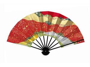 8226, Mai fan Japan dancing,.. for 29cm red gold silver black paint . capital fan box none 