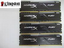 【今週のデスクトップメモリ（保証付き）】Kingston DDR4 3200Mhz HyperX FURY CL16 HX432C16FB3K2/32　16GB×4枚　計64GB_画像1