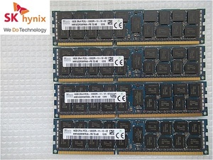 新入庫【今週のサーバー向けメモリ（保証付き）】SKhynix 2R*4 PC3L-12800R-11-12-E2 16GB*4枚　計64GB