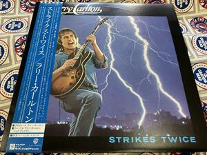 Larry Carlton★中古LP国内盤帯付「ラリー・カールトン～ストライクス・トワイス」