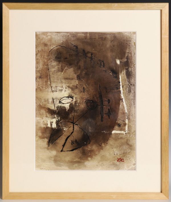8516 Chiko Yokoyama Symbiosis Framed, Handwritten, Authentic, Aomori Prefecture, Abstract painting, Contemporary ink painter, Contemporary art, Rare painting, painting, watercolor, abstract painting