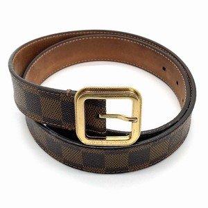 Louis Vuitton Damier Santul Carre Leather Belt M9729 ルイ・ヴィトン サンチュール ダミエ ベルト