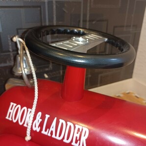 nn0202 173 ★直接引き取り可能★ 乗用玩具 アルタバーグ 消防車 HOOK＆LADDER 子供用 おもちゃ 中古 現状品 ディスプレイ レトロの画像6