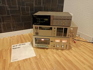 nn0202 196 AKAI ステレオアンプ AM-M7 / PIONEER ステレオカセットテープデッキ CT-570 / CT-2 中古 現状品 ジャンク オーディオ