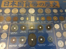 nn0202 208 日本国貨幣の歴史 額縁入り 256枚 中古 現状品 二朱判金 一分銀 一朱銀 銀貨 硬貨 貨幣 日本の貨幣 古銭 コレクション_画像4