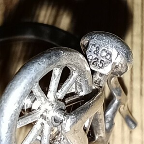 nn0202 145 Tiffany& Co. ティファニー Silver925 自転車 キーホルダー チャーム 総重量15.4g 中古 現状品 シルバー キーリングの画像5