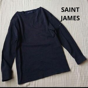 セントジェームス ウェッソン T4 バスクシャツ 綿 ネイビー ユニセックス SAINT JAMES フランス製 ボートネック