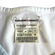 日本製 KATHARINE HAMNETT LONDON キャサリンハムネット NO WAR 半袖 プリント コットン Tシャツ S/S トップス カットソー M ホワイト 白_画像3