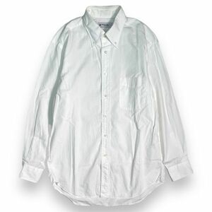 鎌倉シャツ Maker's Shirt 鎌倉 ボタンダウン 長袖 コットン シャツ ピンストライプ ワイシャツ スーツ カジュアル 41/83 ホワイト 白