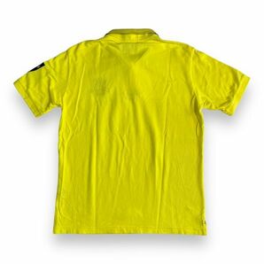 CANTERBURRY カンタベリー 半袖 コットン 刺繍 ロゴ ポロシャツ ラガーシャツ ラグビー トップス カットソー 鹿の子 ピケ XL イエローの画像5