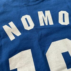 95年 アメリカ製 STARTER スターター MLB Dodgers ドジャース NOMO 野茂 16番 半袖 プリント Tシャツ 丸首 背番号 M ブルー 青の画像8