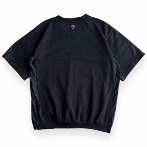 00s NIKE GOLF ナイキ ゴルフ 半袖 Vネック 刺繍 ロゴ 切替 ポリエステル Tシャツ S/S トップス カットソー スポーツ 古着 L ブラック 黒の画像6