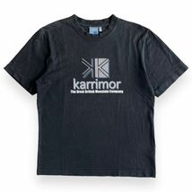 Karrimor カリマー 半袖 プリント コットン Tシャツ S/S 丸首 トップス カットソー 登山 アウトドア トレッキング M ブラック 黒_画像1