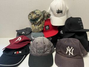 ★帽子13点まとめ売り★ブランド★キャップ★ハット★セット★Carhartt★STUSSY★Harley-Davidson★THRASHER★XLARGE★NEW YORK HAT★