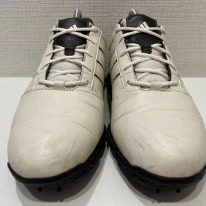 ★adidas★アディダス★ゴルフシューズ★675409★スパイクシューズ★ホワイト×ブラウン★白×茶色★US8★24.5cm★の画像2